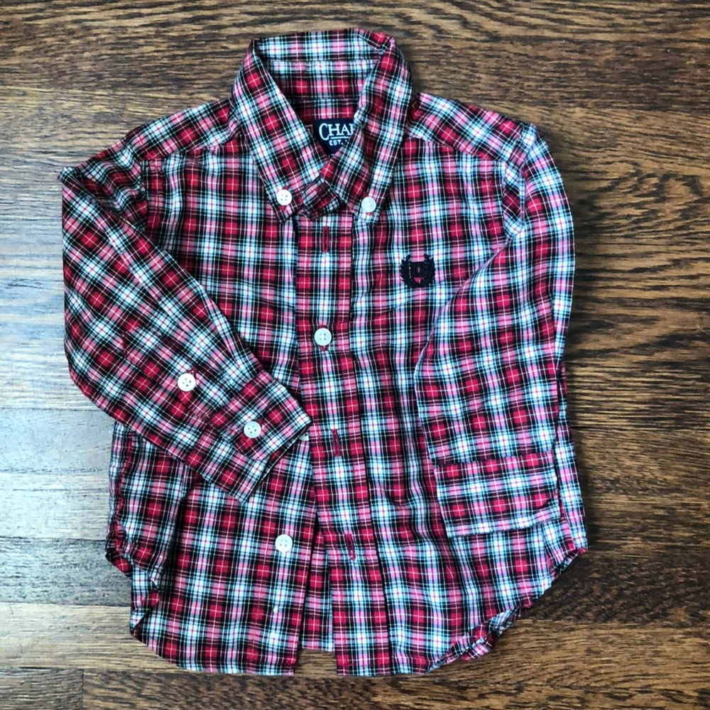 Boys Chaps Plaid ButtonDown